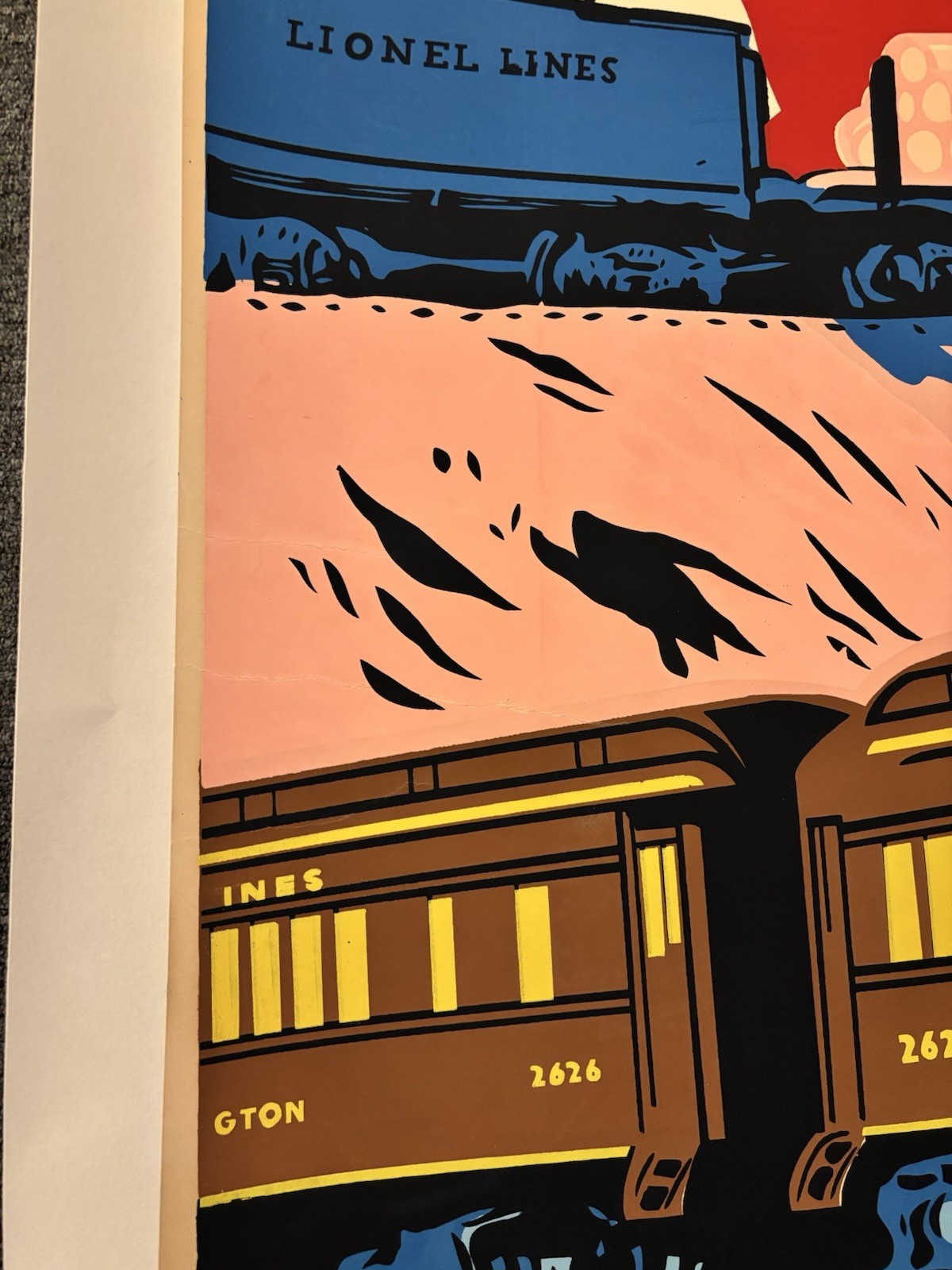 Original 1949 Lionel Deal Poster Linen Backed 46.25x86”