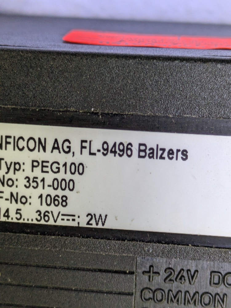 INFICON PEG100 Cold Cathode Penning Vacuum Gauge