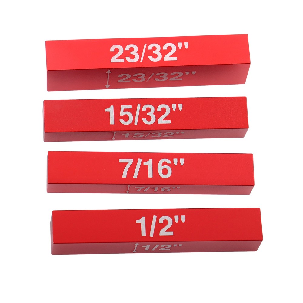 LABLT Precise Aluminum Setup Blocks Woodworking Tools 15Piece Gauge Block Set
