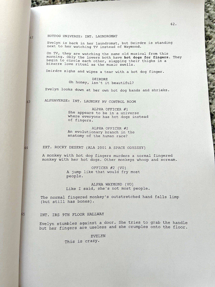Everything Everywhere All At Once Film Screenplay / Script. Michelle Yeoh.