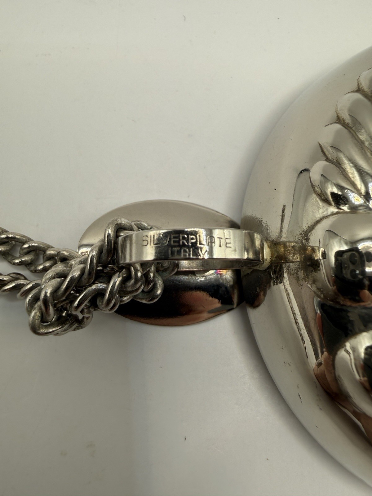 Vintage Silverplate Tastevin With Chain-Made in ITALY