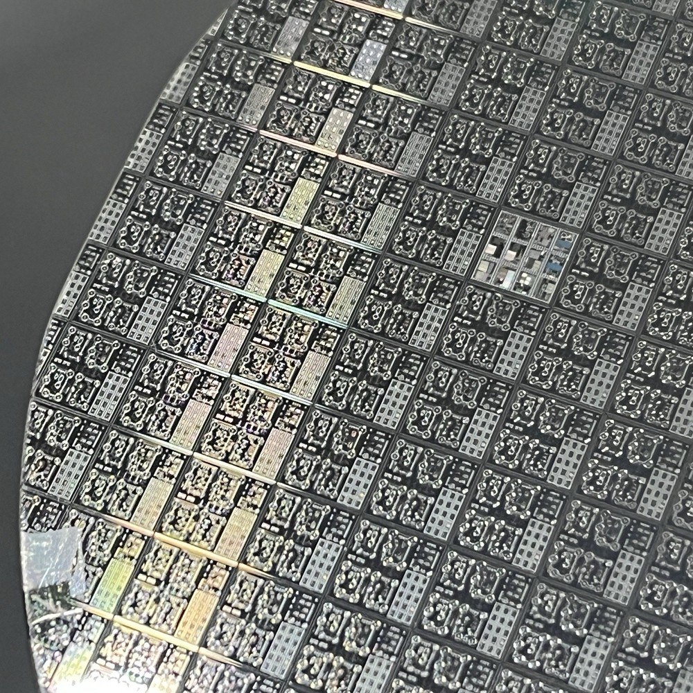 4 Inch Silicon Wafer With Large Detailed Micro-structures, As Pictured