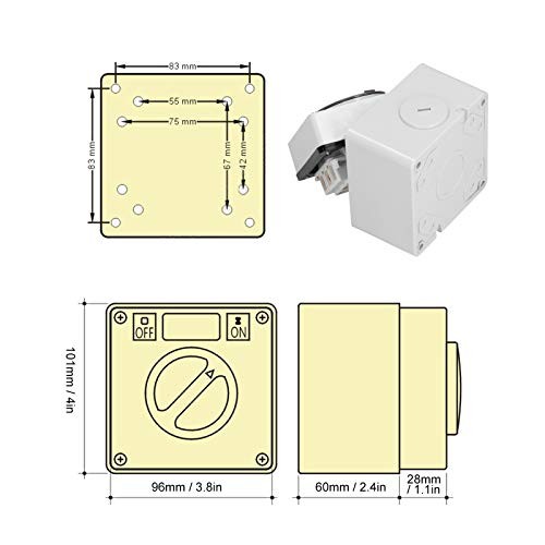 Outdoor Power Isolator - 500V On-Off Switch with Rotary Control Socket and