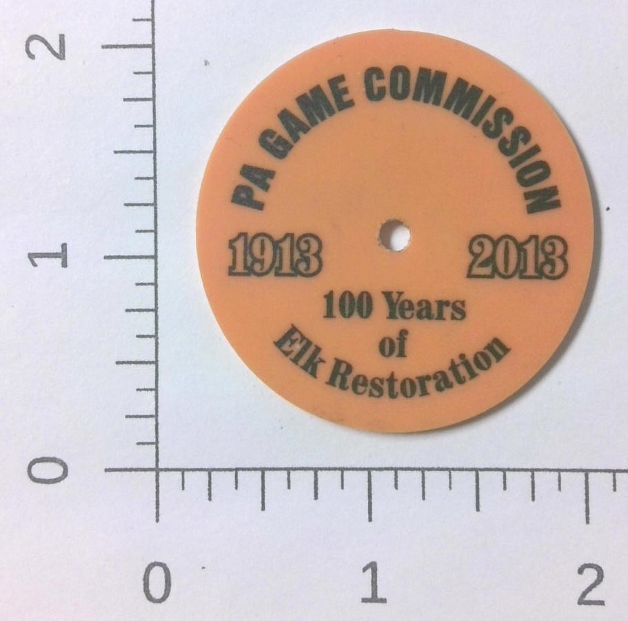 Vintage Pennsylvania Game Commission Commemorative Elk Hunting Ear Tag
