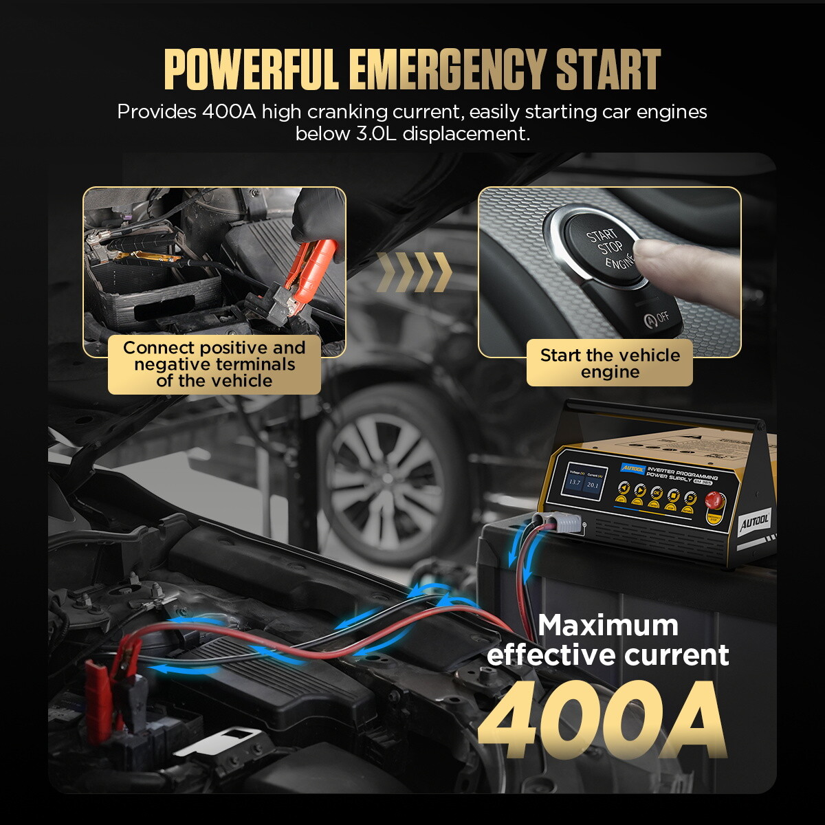 Car ECU Reprogramming Power Suppl Fast Battery Charger Jump Starter Restoration