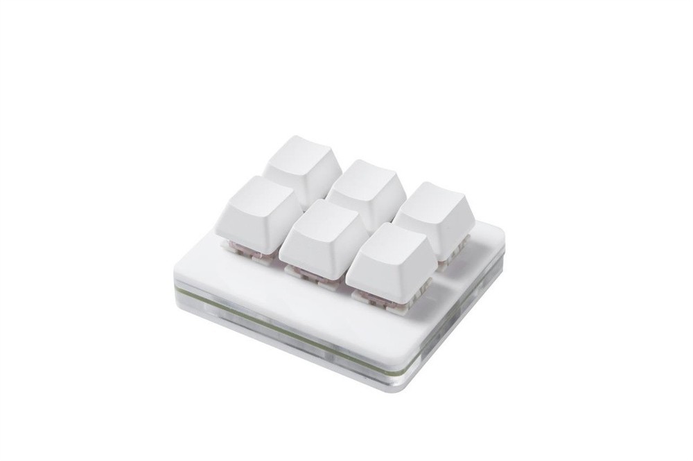 6 Keys Programmable Mechanical Keyboard Macro keypad Red Shaft Switch USB DIY