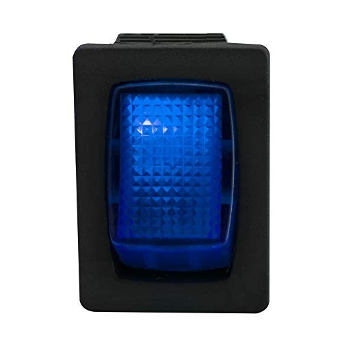 RV Mini Toggle Switch with LED | Red or Blue | Backlit | 2 Blue, 2-Pack