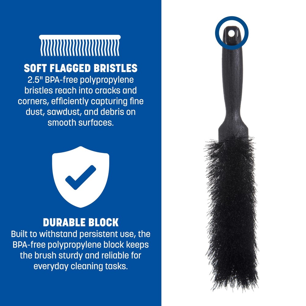 3625803 Fireplace/Bench Brush, 8", Black