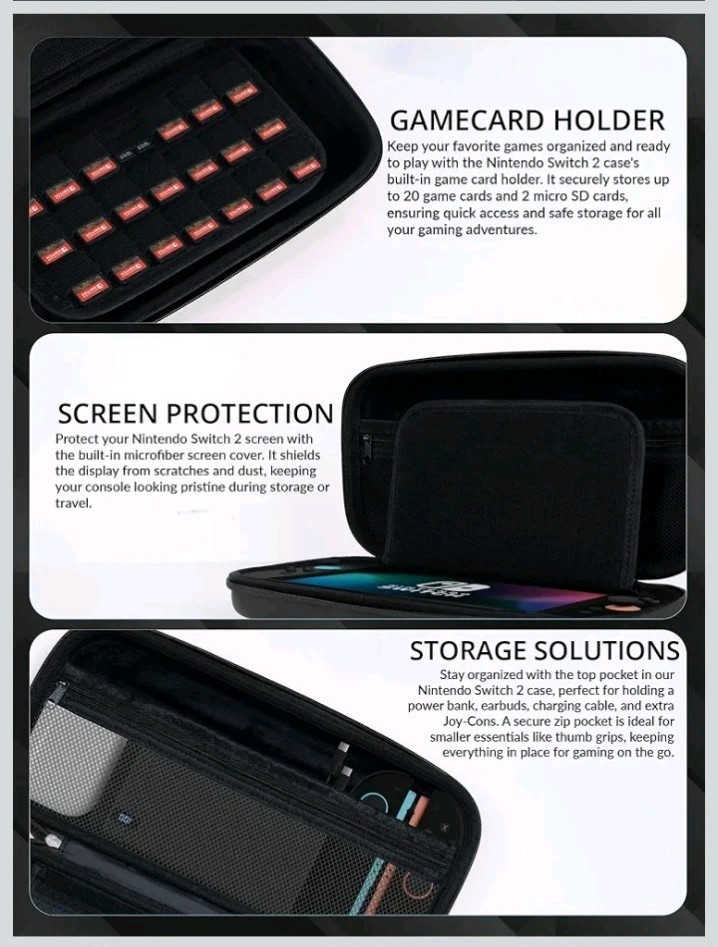 Orzly Case Compatible with Nintendo Switch 2 Protective Carry Case (2025 Model)