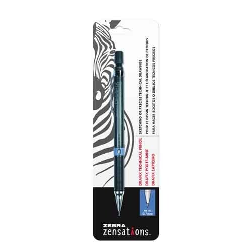 Zebra Drafix Technical Drafting Mechanical Pencil 0.7mm Gray Lead Indicator Draw