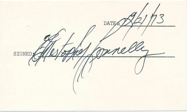Christopher CONNELLY / Signature Signed