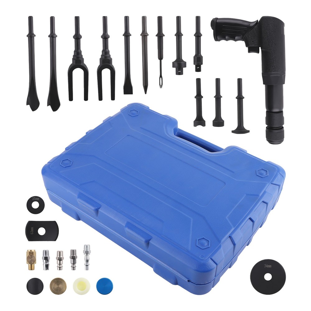 Air Hammer Kit Multi-functional Pneumatic Hammer Chisel Tool Plus Set W/ Case