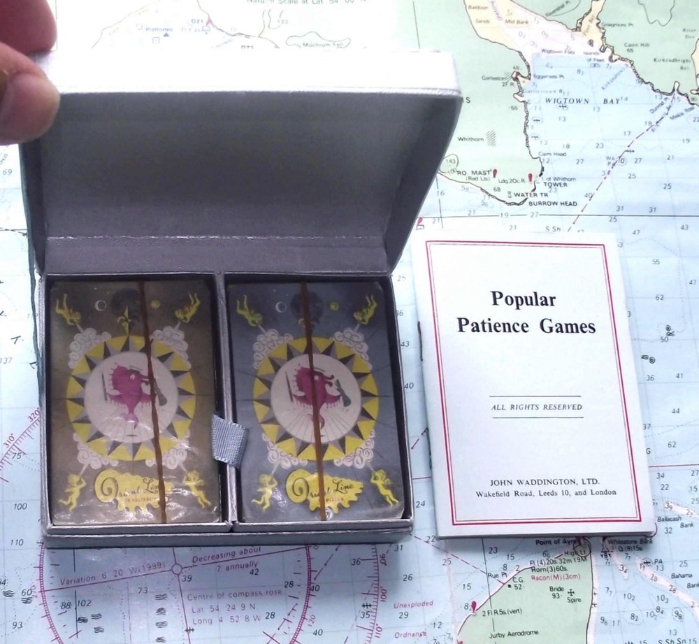 Twin Box 1920 Orient Line Small Playing Cards & Book