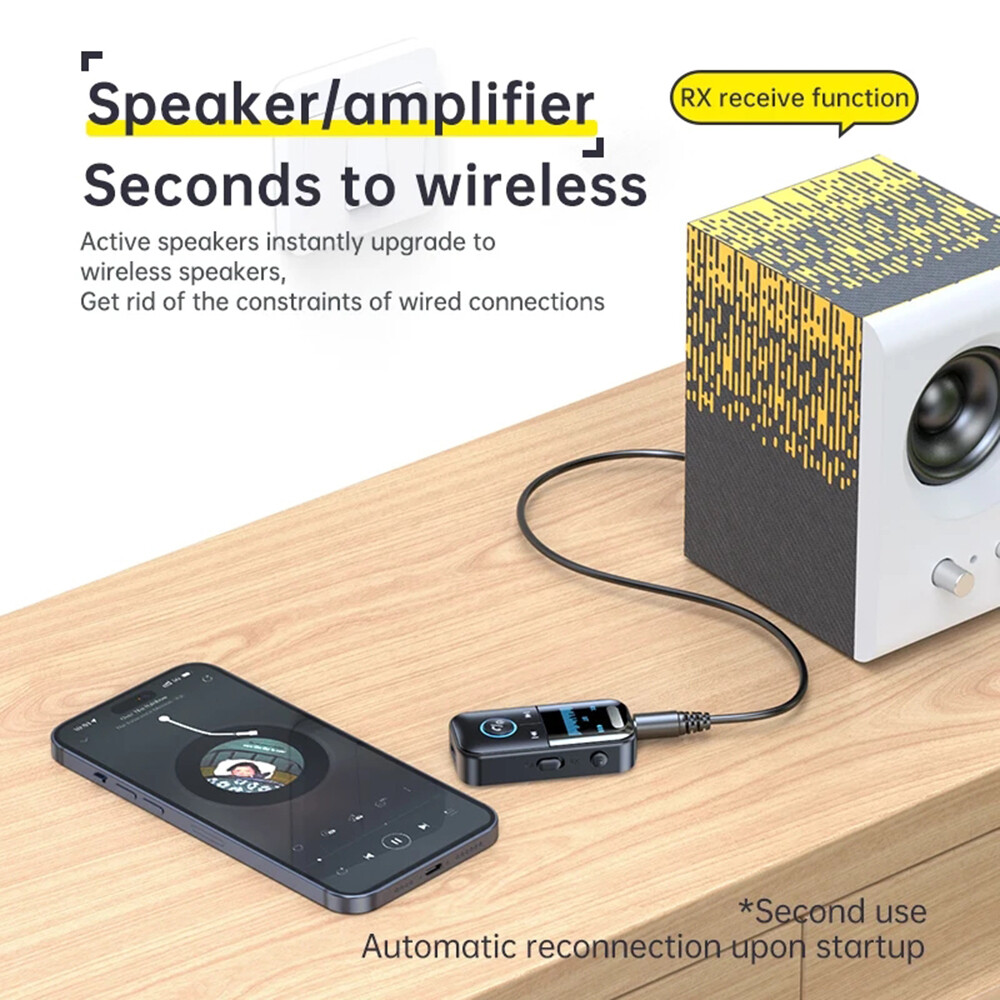 4IN1 Bluetooth 5.4 Receiver & Transmitter Wireless 3.5mm Aux Audio Adapter*