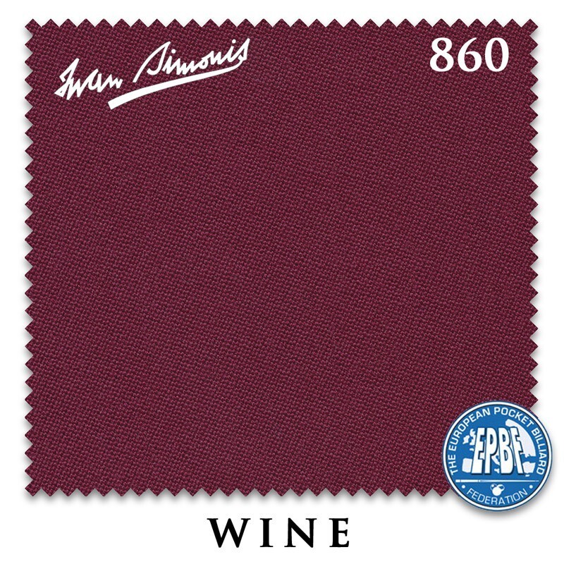 8' Simonis 860 Pool Table Cloth - Wine - AUTHORIZED DEALER