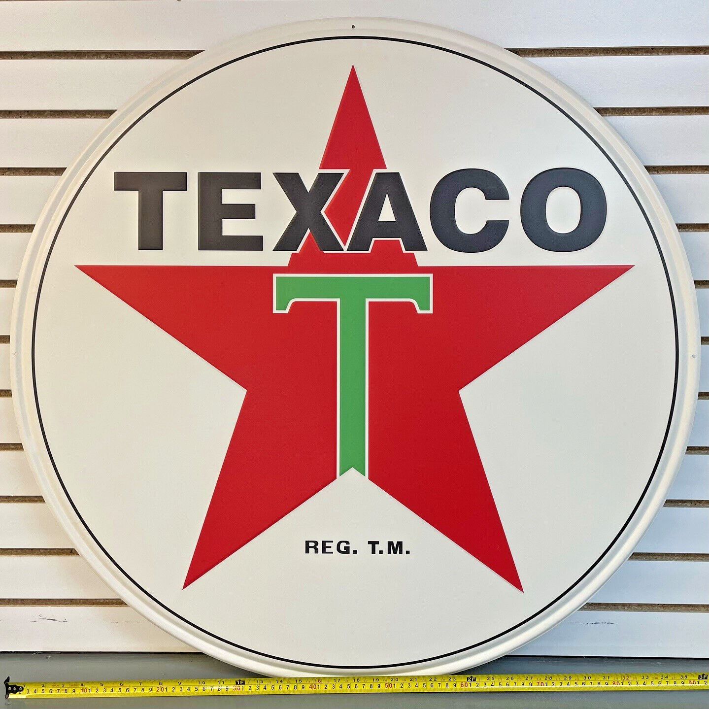 LARGE 36" Texaco Red Star Gasoline Gas & Oil Station Reproduction Metal Sign
