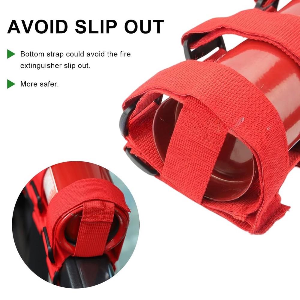 Fire Extinguisher Holder, Roll Bar Adjustable Extinguisher Strap Brackets wit...