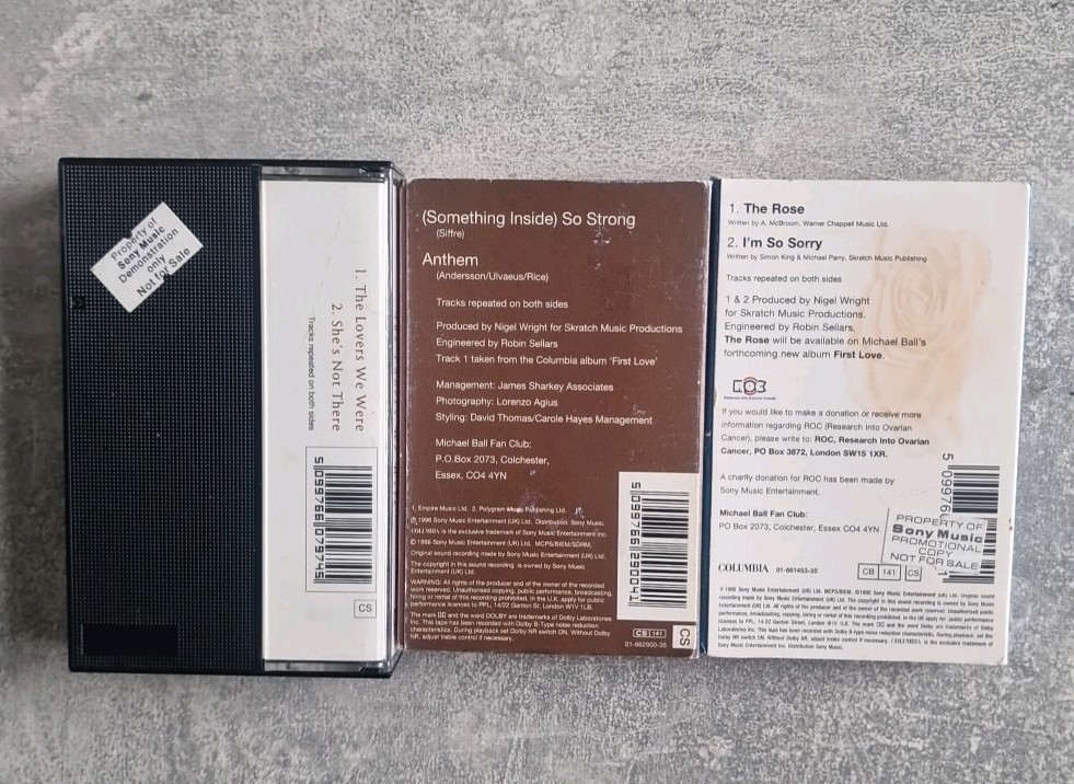 3 X Michael Ball - Cassette Singles