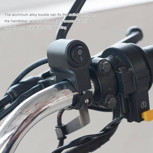 Motorcycle Handlebar Switch, 12V Waterproof Handlebar Light Switch with 2 PCS