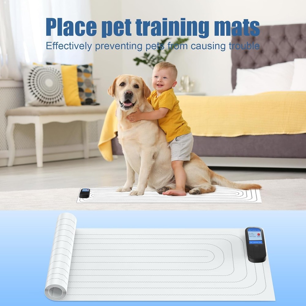 Pet Training Deterrent Mat for Cats & Small Dogs - Safe Static & Tone Modes