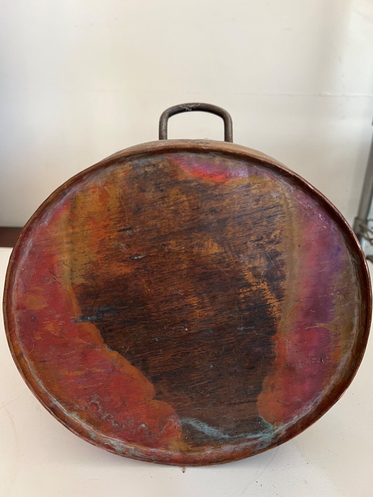 ANTIQUE COPPER COAL ASH SCUTTLE BUCKET
