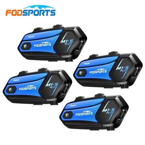 M1S Plus Motorcycle Intercom 10 Riders 2km Bluetooth Helmet Interphone FM Type-C