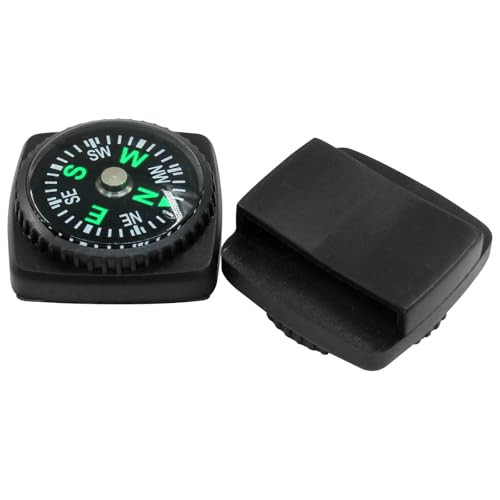 15Pcs Slip-On Watch Band Compass, Mini Watch Strap Compass Tiny Button Compass