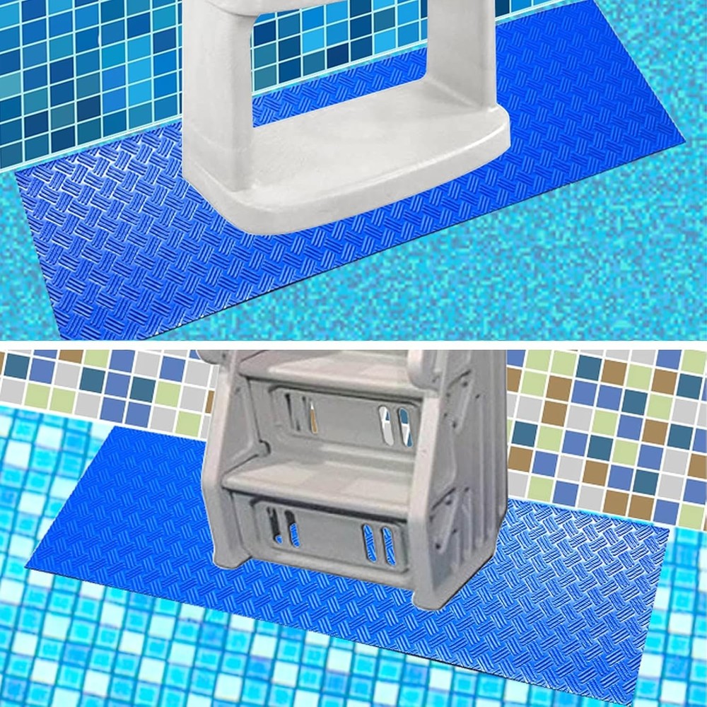 Protective Pool Step Mat - 36x36 Inch, Blue