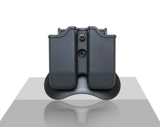 Black Double Magazine Pouch/Case/Holder for Glock 17/19/22/23/26/27 (9mm/40 Mag)