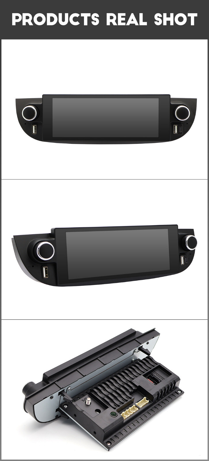 6.86in Touch Screen Car Radio Player USB RDS 4+32G Fit For Fiat 500 2007-2018