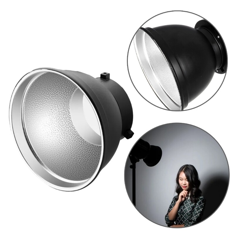 7” Standard Reflector Diffuser Cover Lamp Shade Dish 55° Light Bowen Mount