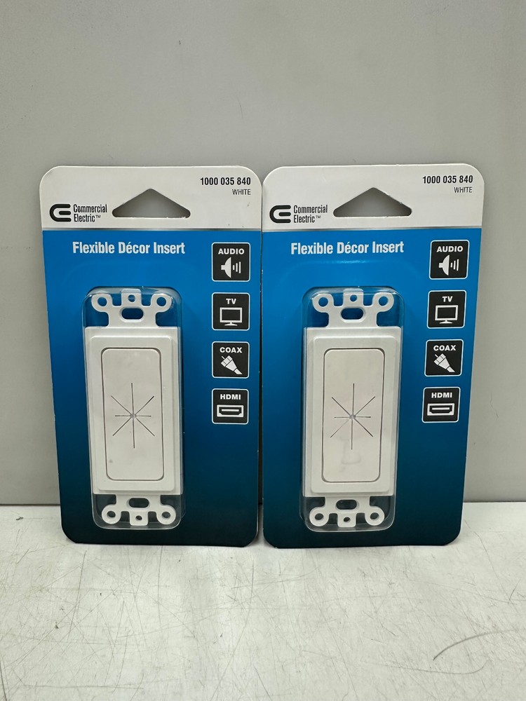 (2) Commercial Electric Flexible Decor Insert - White