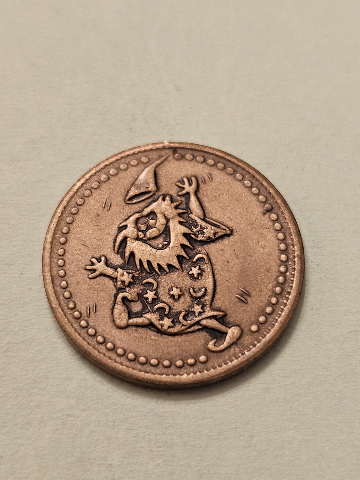 WIZARD HORSESHOE STAR GOOD LUCK TOKEN VINTAGE RARE USED FREE SHIPPING