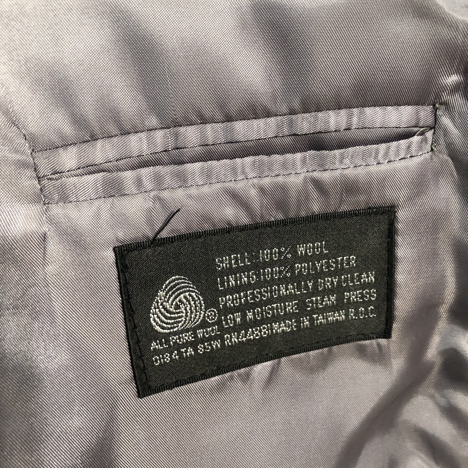 VTG Joe Namath Mens Blazer Size 44L Long Gray Herringbone Wool Tweed Sport Coat