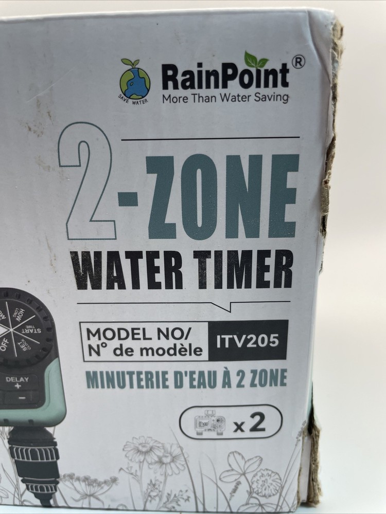 RAINPOINT 2-Zone Water Timer Model ITV205 2 Pack