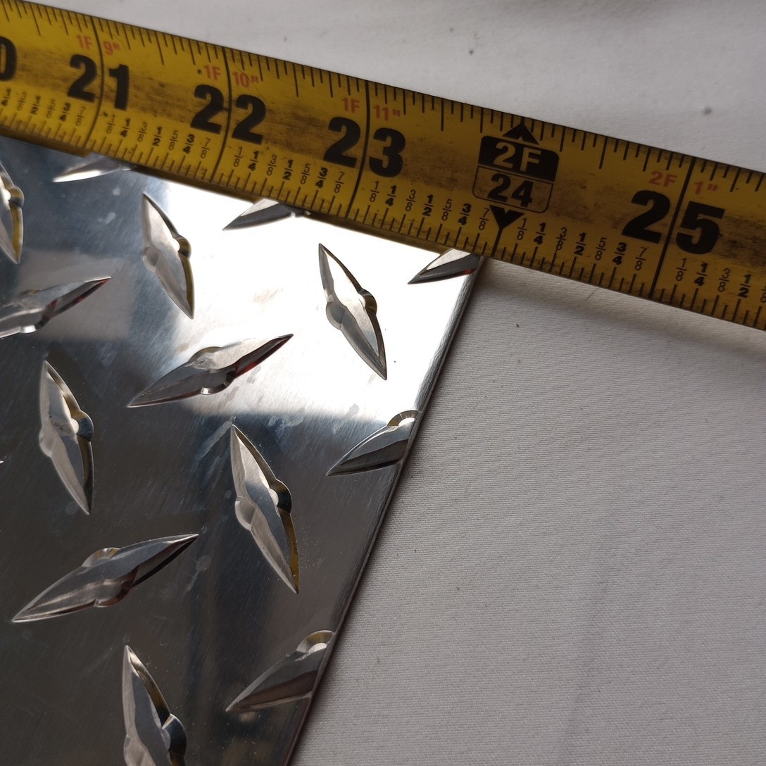 12" x 24" Diamond Plate Aluminum .125" Thick (1/8 in) - Treadplate, 3003 Alloy