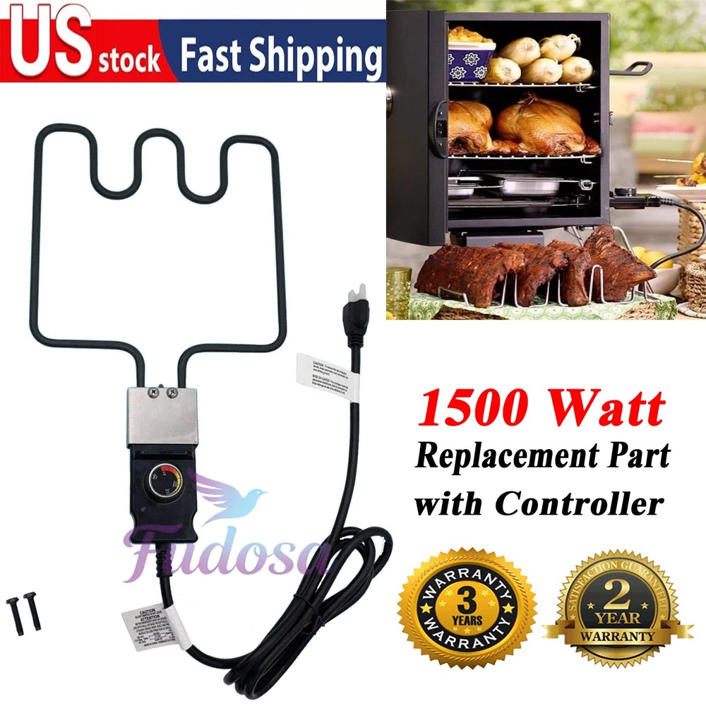 1500W Electric Smoker With Controller & Grill Heating Element Replacement Part