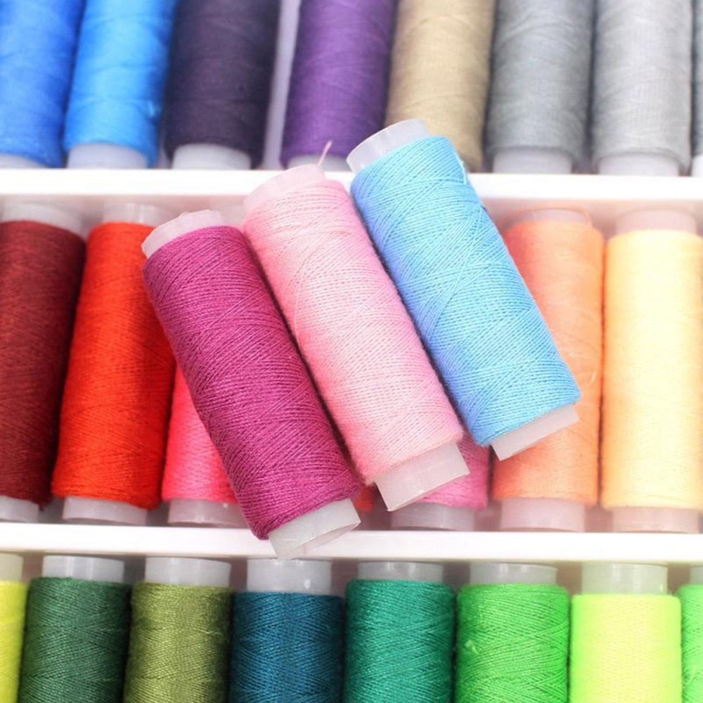 39Pcs Colored Sewing Thread Set Random Colors Polyester Spool Sewing Thread New