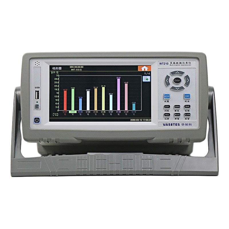 WT210 Temperature Logger Data Recorder 7" Touchscreen Supports Universal Input