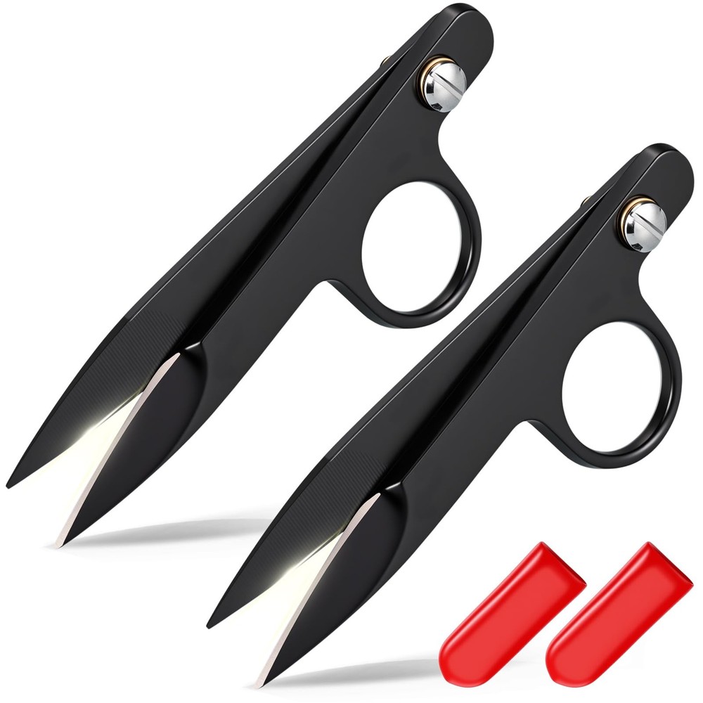 2 Pcs Mini Upgrade Sewing Scissors Fabric Thread Snips Scissors for Sewing Ti...