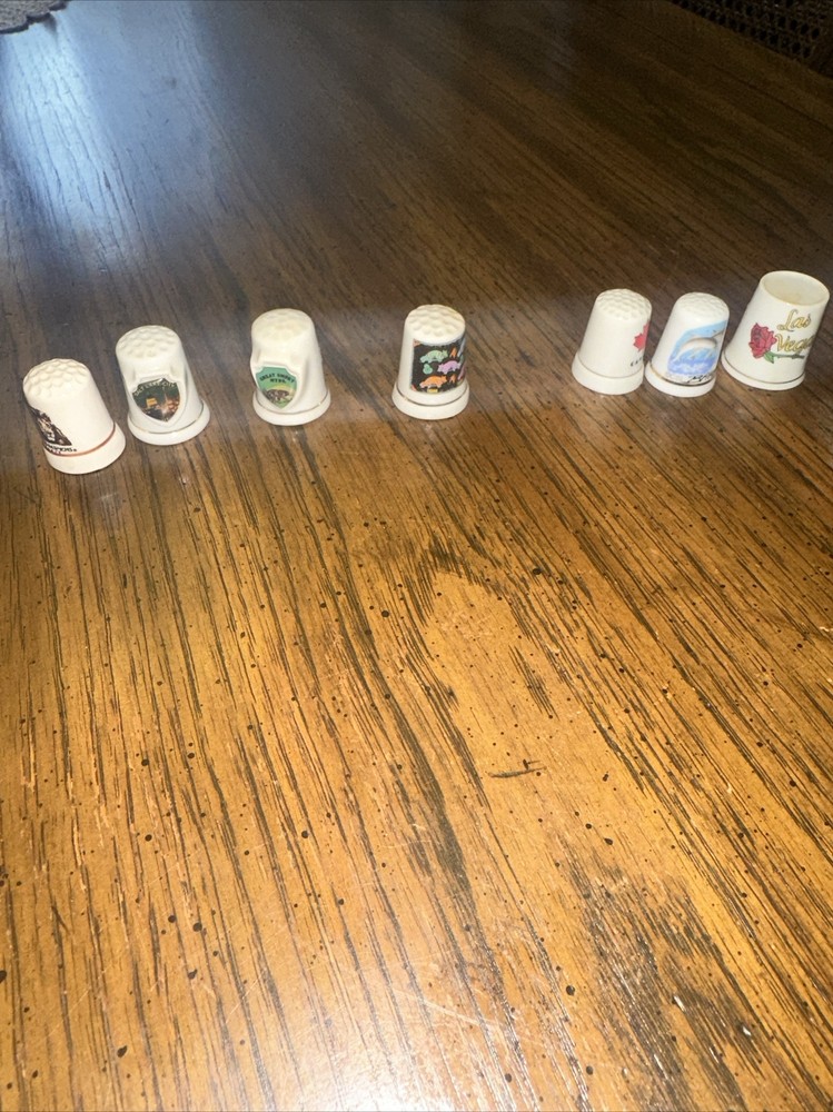 VINTAGE THIMBLES With Display Case Holds 22 Includes 22 Thimbles
