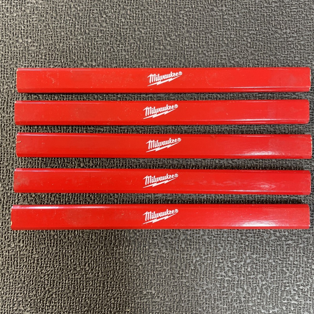 5 Pack Milwaukee Carpenter Pencils New