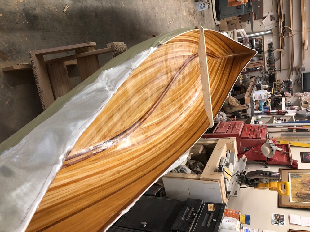 Cedar strip canoe
