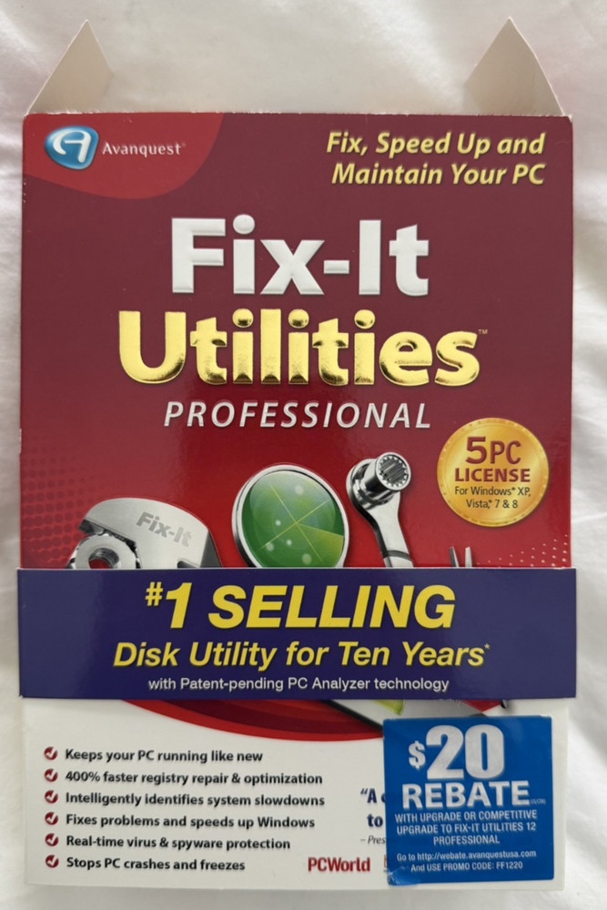 Fix-It Utilities Professional Software - 5 PC License by Avanquest (2012)