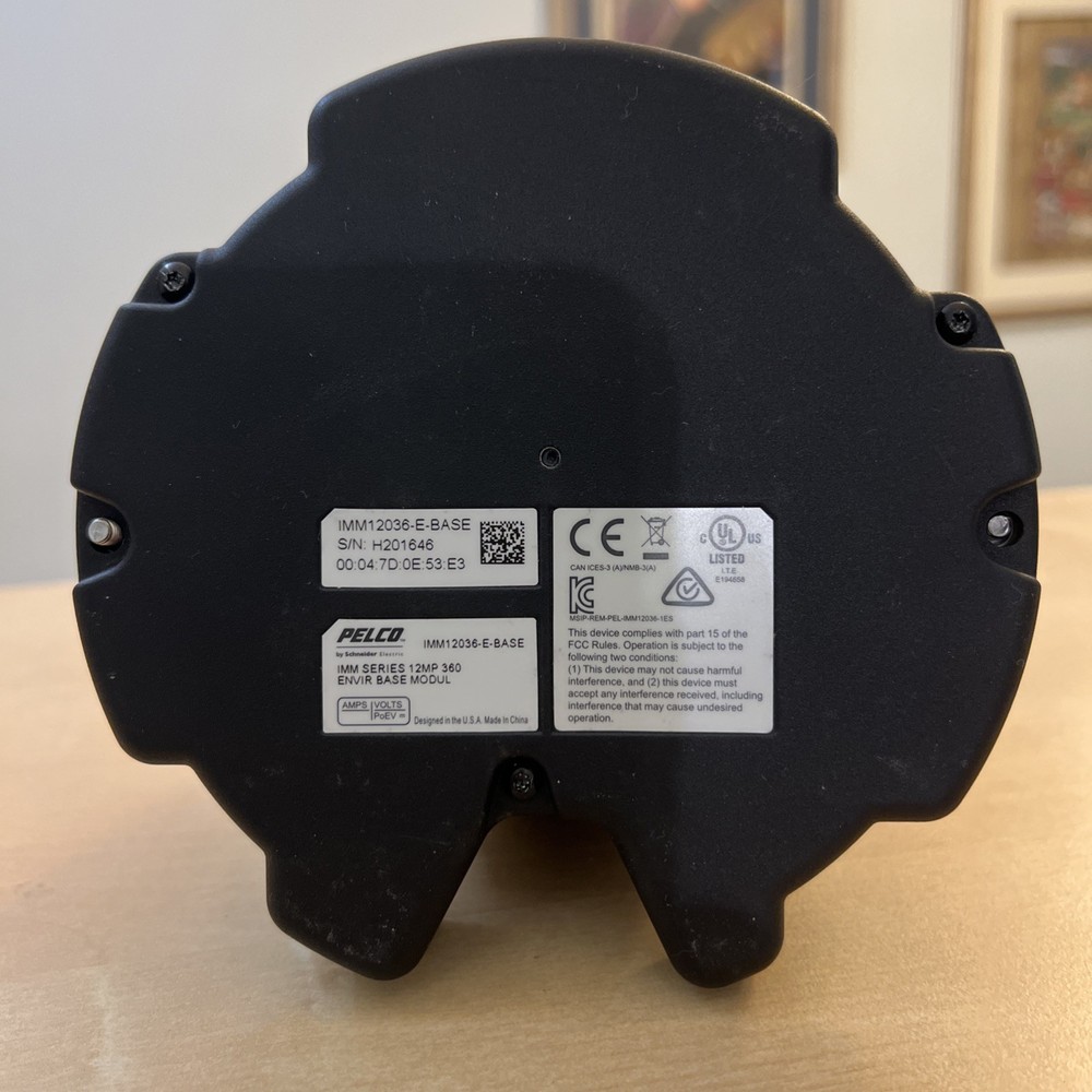 Pelco IMM12036-E-BASE 12 Megapixels 360 Network Camera. Return not Accepted