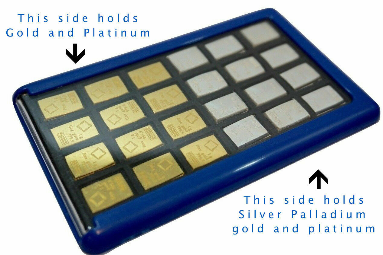 Empty Element Card Holds Silver Platinum Palladium Gold 1g Bullion Bars Valcambi