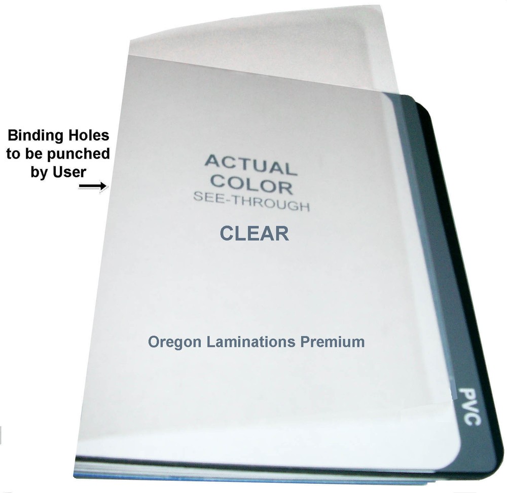 Clear Report Covers 5 Mil 8.5 x 11 [50/pack] unpunched Plastic Binding Sheets