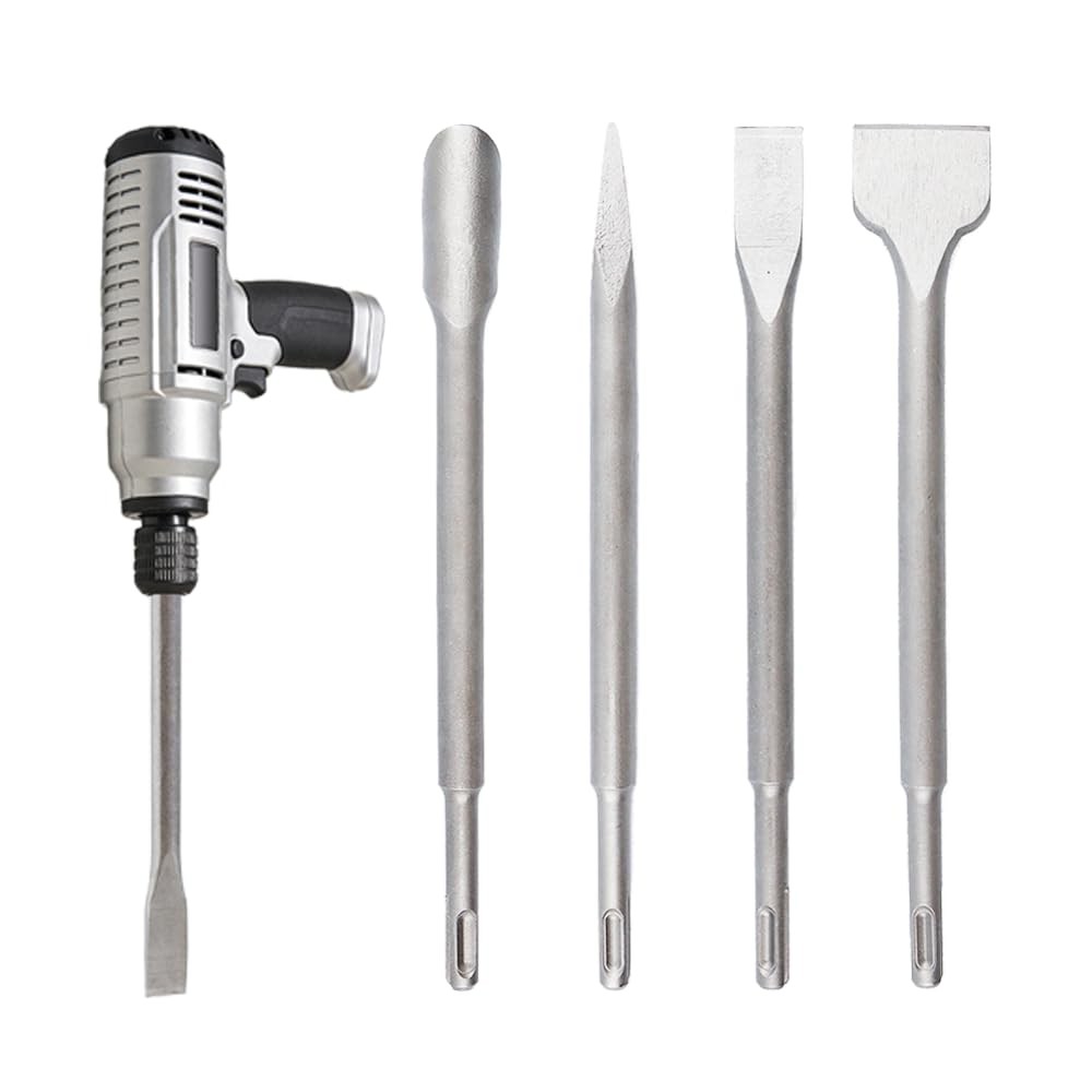 4pcs SDS Chisel Set, Tile Removal Bits, Heavy-Duty Plus Bits for...