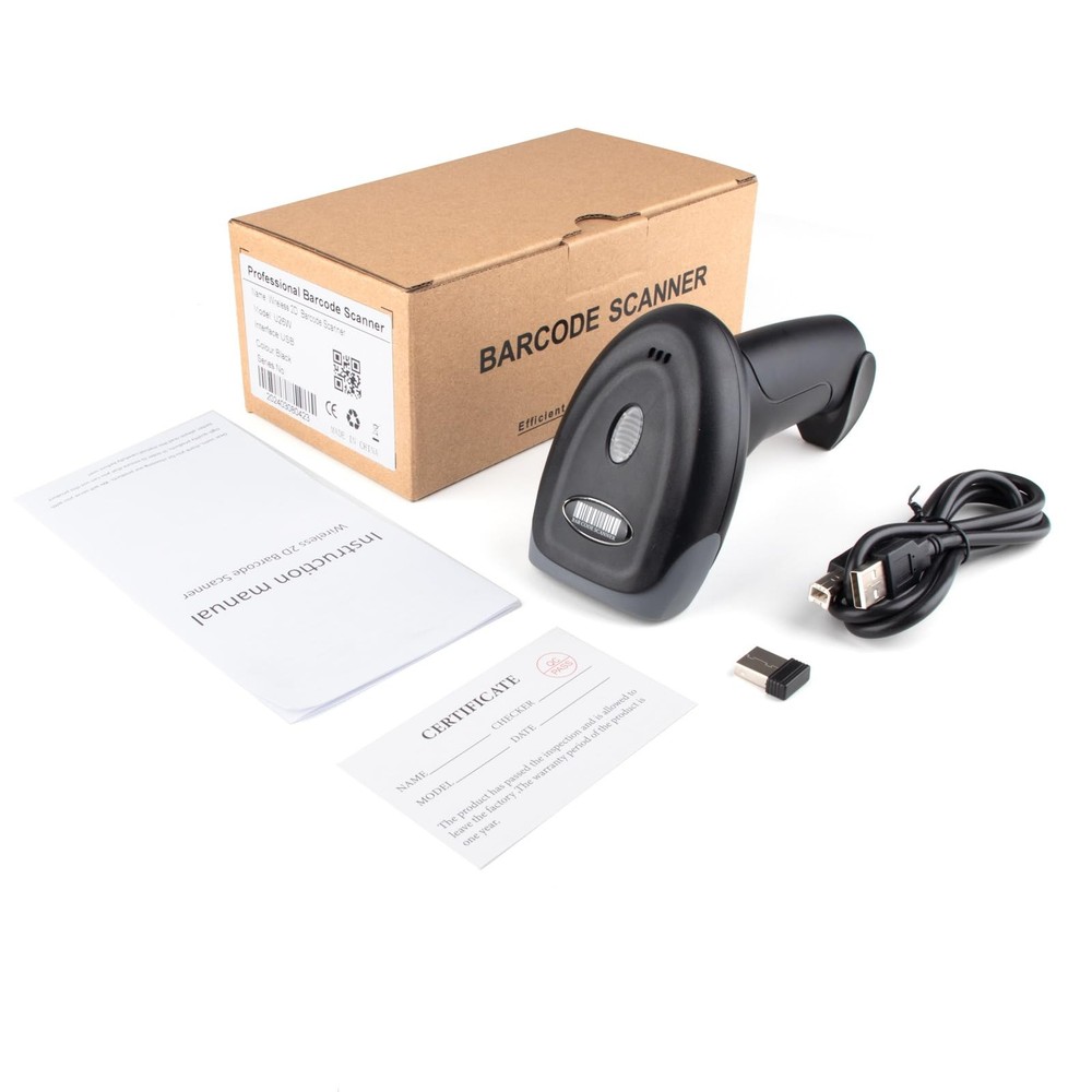 JIAN BOLAND Wireless Barcode Scanner 1D QR Scanner Wireless Handheld Laser Bar C