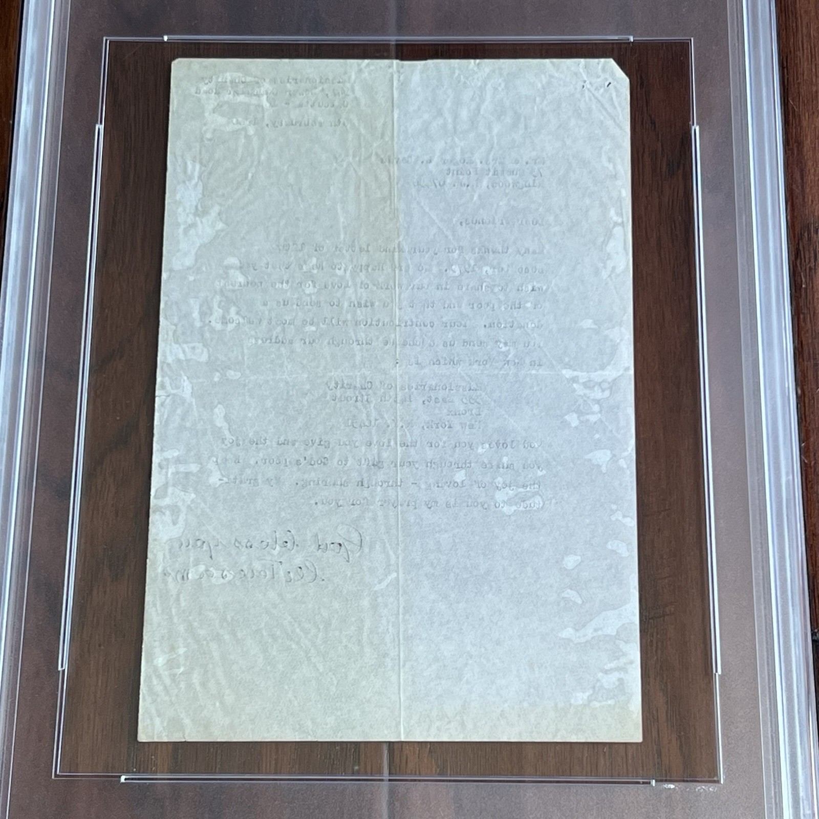 MOTHER TERESA Autograph “Joy of Loving” SIGNED Letter * Catholic SAINT * PSA